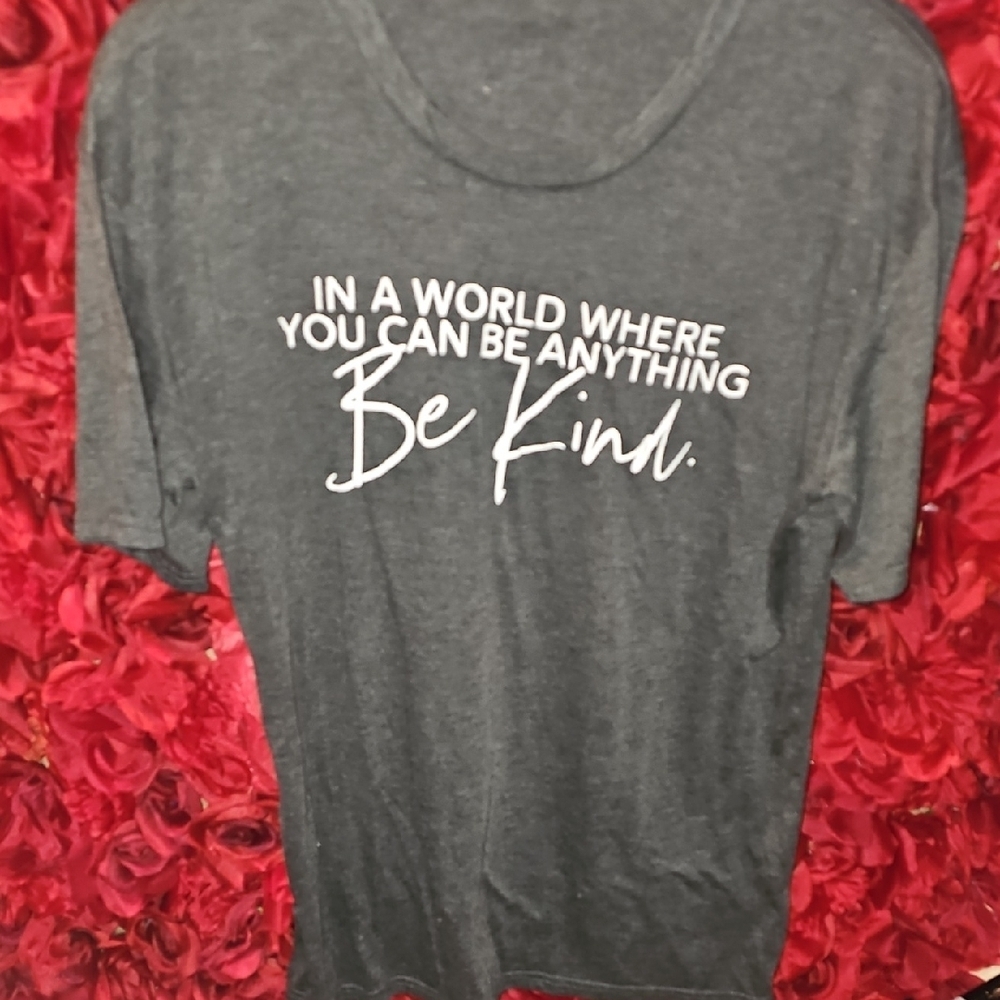 Inspirational Women's KINDNESS Gray T-Shirt Size Xlarge